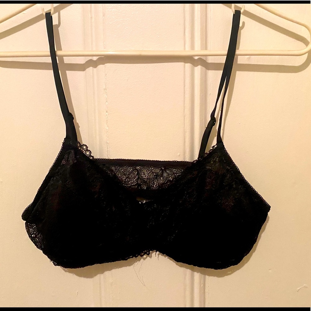 Black bralette from Free Press